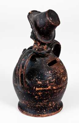 Exceptional African American Figural Redware Bank