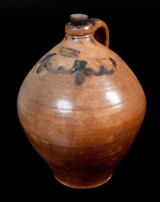 C. CROLIUS / MANUFACTURER / NEW-YORK Ovoid Stoneware Jug