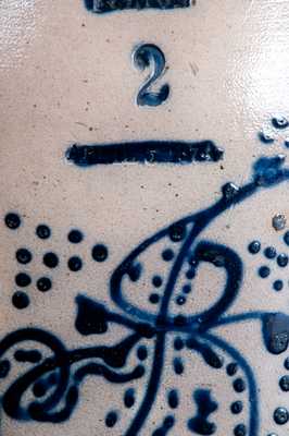 Rare HART'S / FULTON (NY) 1874 Dated Stoneware Jar w/ Slip-Trailed Humanoid Figures