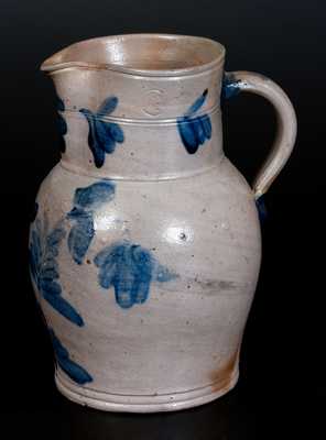 One-Gallon Decorated Stoneware Pitcher, Maryland or Southeastern PA