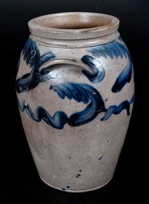 Stoneware Jar with Hanging Tulip Decoration, Baltimore, circa 1835