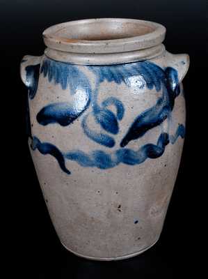 Stoneware Jar with Hanging Tulip Decoration, Baltimore, circa 1835