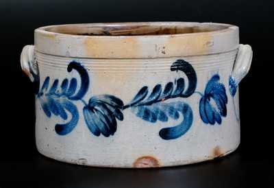 2 Gal. Decorated Stoneware Cake Crock, Remmey, Philadelphia, circa 1860