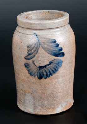Half-Gallon Stoneware Jar with Floral Decoration, Baltimore, circa 1850