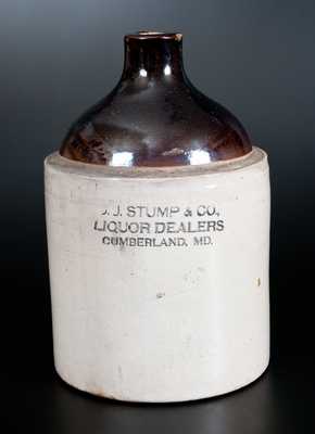 J. J. STUMP & CO. / CUMBERLAND, MD Stoneware Advertising Jug