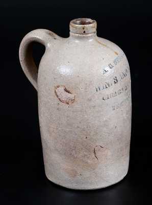 Rare Baltimore Quart Stoneware Jug w/ WESTMINSTER Liquor Advertising