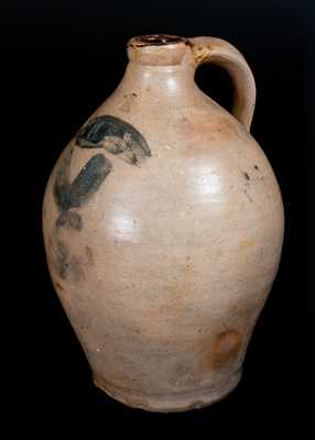 Rare LEWIS & GARDINER / HUNTINGTON, L.I. Decorated Stoneware Jug