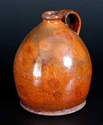 Ovoid New England Redware Jug