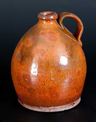 Ovoid New England Redware Jug