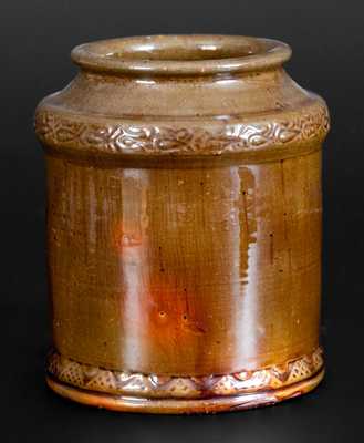 Jacob Heart (Chambersburg, PA) Redware Jar w/ Coggled Decoration, c1840