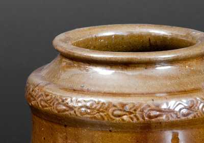 Jacob Heart (Chambersburg, PA) Redware Jar w/ Coggled Decoration, c1840