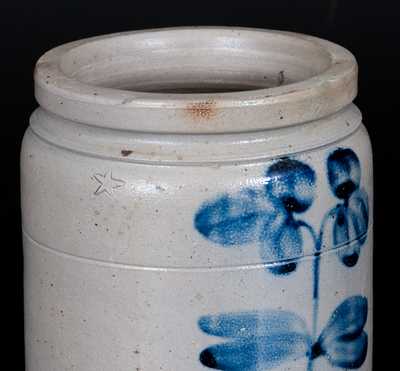 Unusual Baltimore Stoneware Jar with Impressed Star