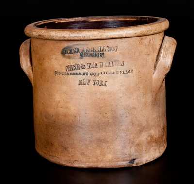 New York City WINE & TEA DEALERS Advertising Stoneware Jar