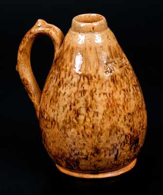 Rare JOHN BELL / WAYNESBORO Redware Cruet w/ Sponged Manganese Decoration