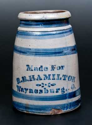 Rare Waynesburg, OH Advertising Jar, Western PA origin