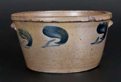 Rare MILLER & WOODARD / STRASBURG, VA Stoneware Bowl w/ Cobalt Decoration