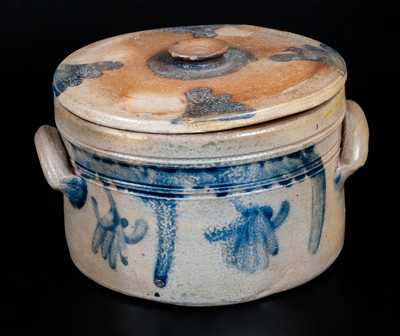Philadelphia Stoneware Cake Crock att. Henry Remmey w/ Baltimore Lid