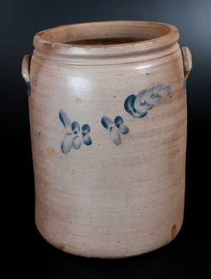 Five-Gallon Baltimore Stoneware Jar w/ Cobalt Floral Decoration