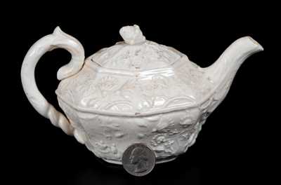 Rare AMERICAN POTTERY CO. / JERSEY CITY, N.J. Molded Earthenware Teapot