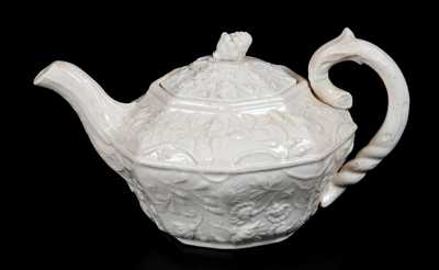 Rare AMERICAN POTTERY CO. / JERSEY CITY, N.J. Molded Earthenware Teapot