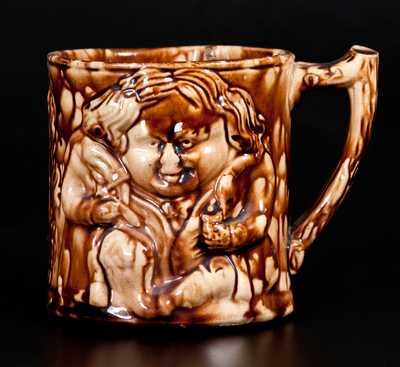 E. & W. BENNETT/CANTON AVENUE/BALTIMORE, Md. Rockingham Toby Mug