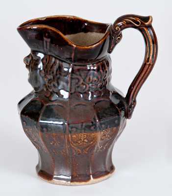 Rare AMERICAN POTTERY CO. / JERSEY CITY, N.J. Rockinghamware Toby Pitcher