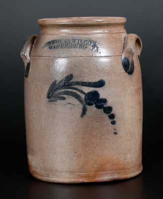 COWDEN & WILCOX / HARRISBURG, PA Decorated Stoneware Jar