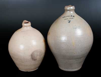Two New York State Stoneware Jugs, second quarter 19th century