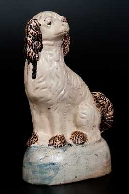 Probably Anna Pottery Manganese-Decorated Salt-Glazed Stoneware Spaniel