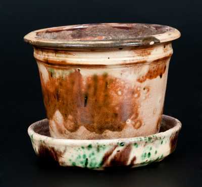 Fine Glazed Redware Flowerpot, probably Pennsylvania