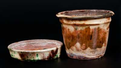 Fine Glazed Redware Flowerpot, probably Pennsylvania