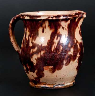 Finely-Glazed Redware Pitcher, American, possibly Maine, second or third quarter 19th century