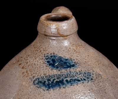 Rare 2 Gal. Ovoid Stoneware Jug Impressed HUNTINGTON (Long Island)