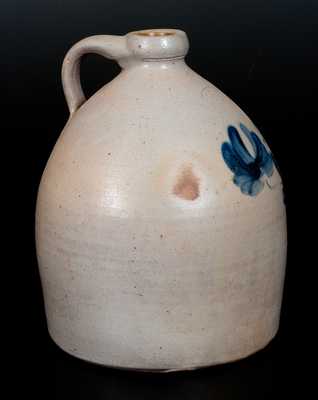 F. J. CAIRE / Huntington / L.I. Two-Gallon Stoneware Jug w/ Floral Decoration