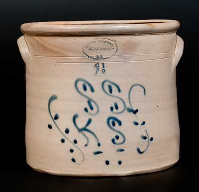 Rare BROWN BROTHERS/ HUNTINGTON / L.I. Stoneware Crock with 