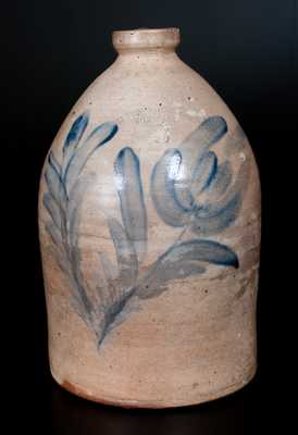 H. B. PFALTZGRAFF / YORK, PA Stoneware Jug with Floral Decoration