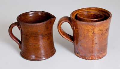 Two Antique American Redware Articles