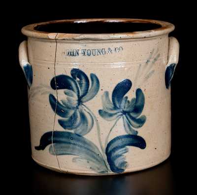 Scarce JOHN YOUNG & CO, Harrisburg, PA Stoneware Crock