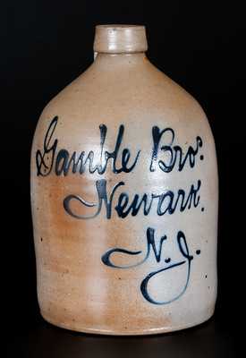 Newark, NJ Advertising Jug, attrib. Fulper Pottery, Flemington, NJ