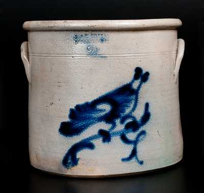 J. & E. NORTON / BENNINGTON VT Two-Gallon Stoneware Bird Crock