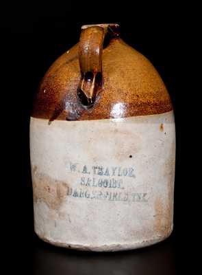 Stoneware Jug with Dangerfield, Texas Saloon Advertising, circa 1900.