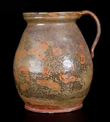 Glazed New England Redware Stew Pot, circa 1820-40