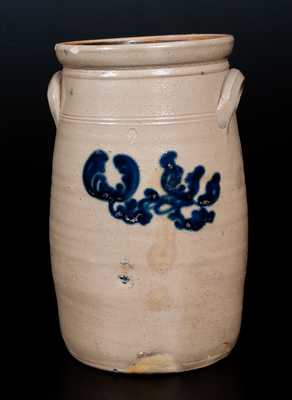 Stoneware Churn with Floral Decoration