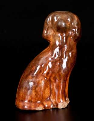 Miniature Redware Spaniel att. John Bell, Waynesboro, PA