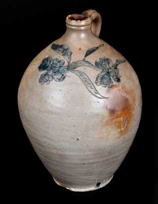 Two Gallon Stoneware Jug w/ Incised Floral Decoration, probably Albany, NY, c1815-20