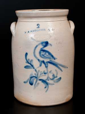W. A. MACQUOID & CO. / POTTERY WORKS / LITTLE W 12TH ST. N.Y. Stoneware Bird Jar