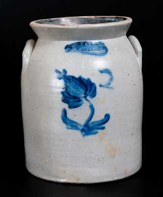 Rare E. H. FARRAR / NORTH BAY Stoneware Jar with Floral Decoration