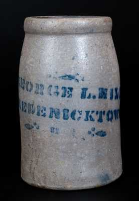 Stoneware Canning Jar Advertising GEORGE L. HILL / FREDERICKTOWN