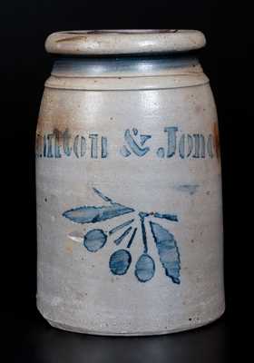 HAMILTON & JONES Stoneware Canning Jar with Cherries Decoration