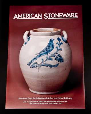 Rare AMERICAN STONEWARE Metropolitan Museum of Art Exhibition Poster, 1985